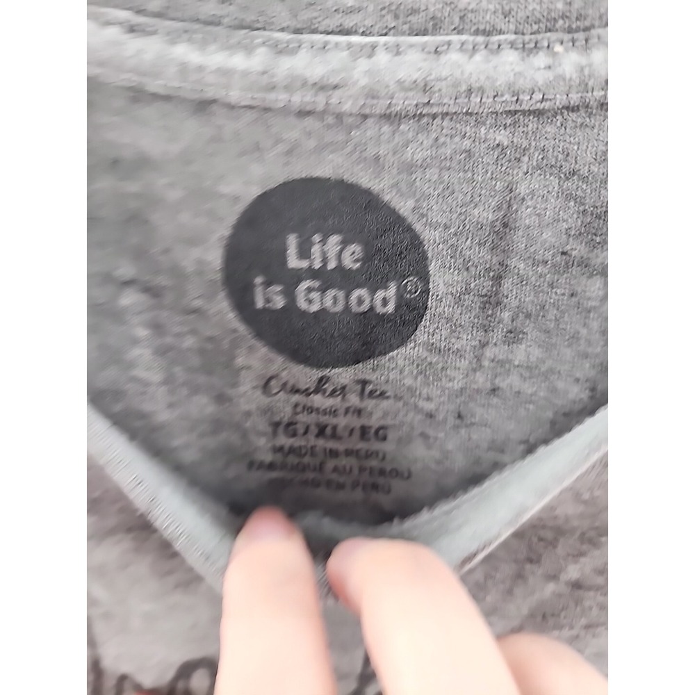 Life Is Good Shirt Womens XL Thankful & Grateful Doctor Nurse Crusher Gray Tee - Picture 4 of 9
